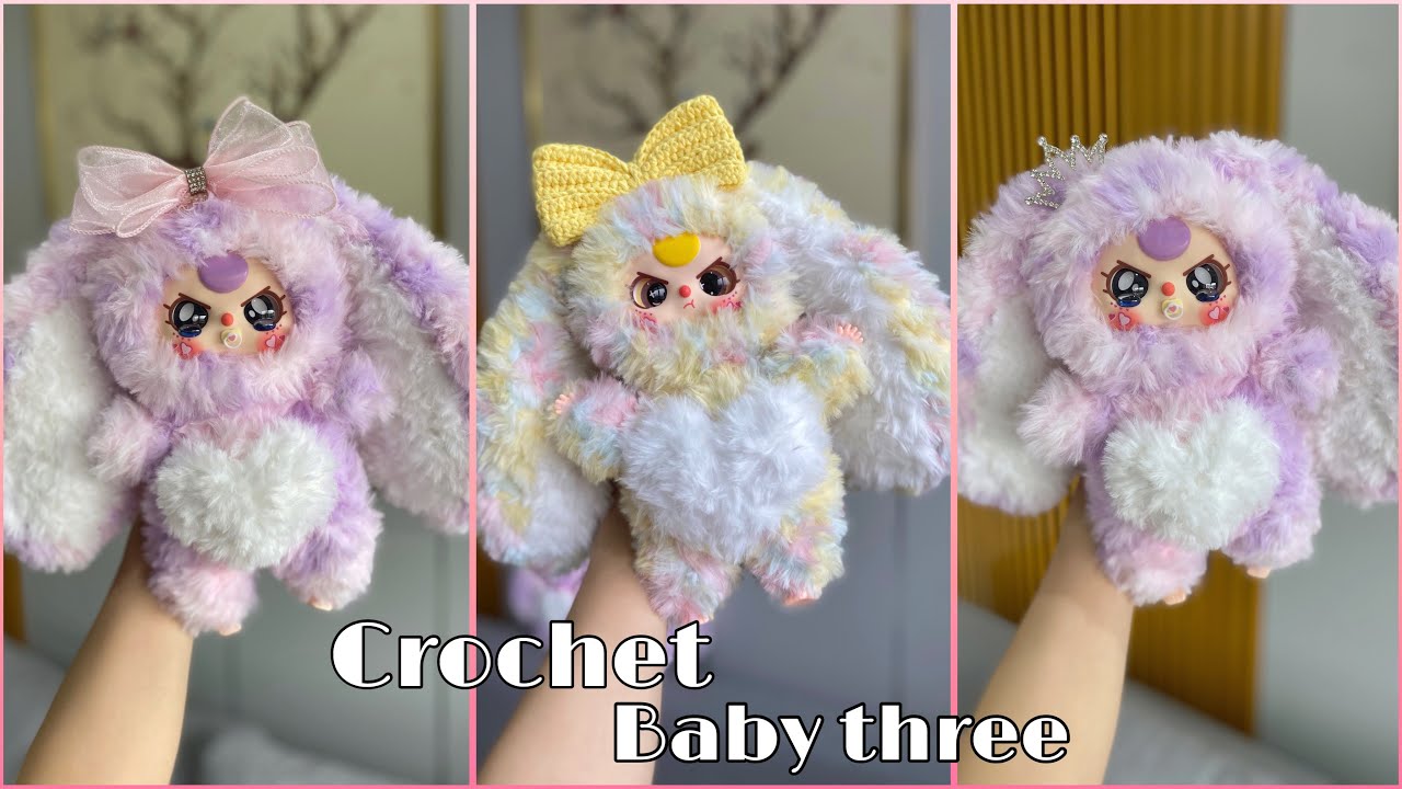 (P1) How to crochet baby three | Móc baby three thỏ V3 | Linnh DIY