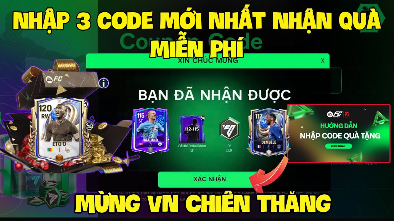 Tổng Hợp 3 Code Fc Mobile VN Mới Nhất 24/01 Nhận Quà FV, Pack Cầu Thủ Và Gem Free Mừng Chiến Thắng