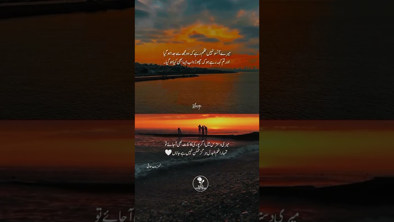 Sad Poetry in Urdu 🥀 | Heart Touching 2 Lines Shayari | SadPoetry8