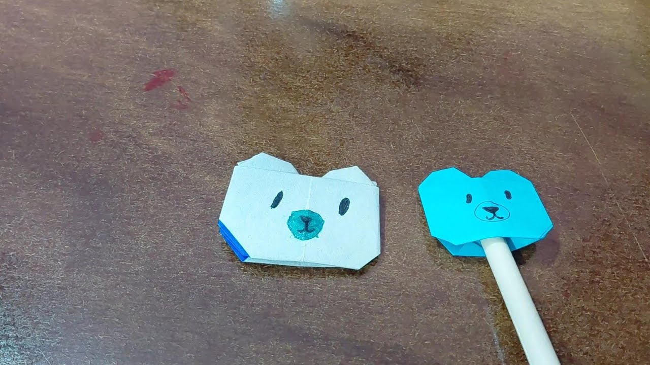 How to make a 2 in 1 bear 🐻 🐻‍❄  from origami paper 