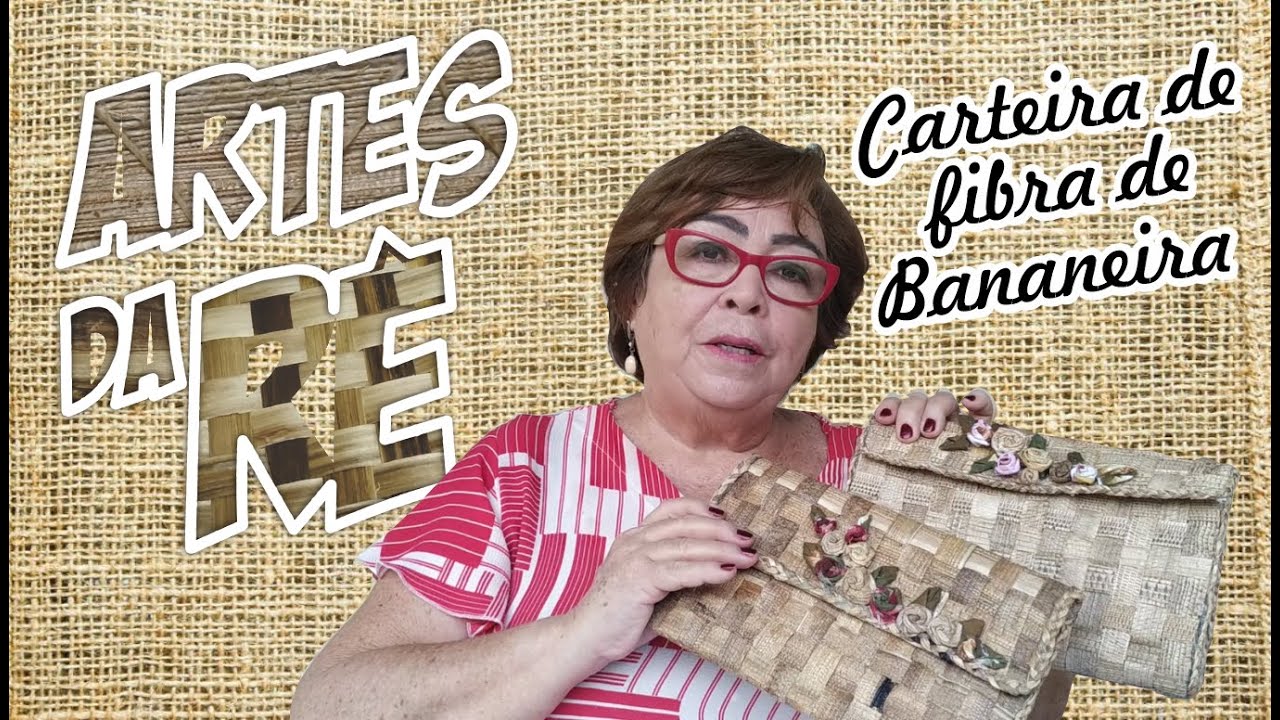 Carteira com fibras de bananeira, faça  você mesma. 