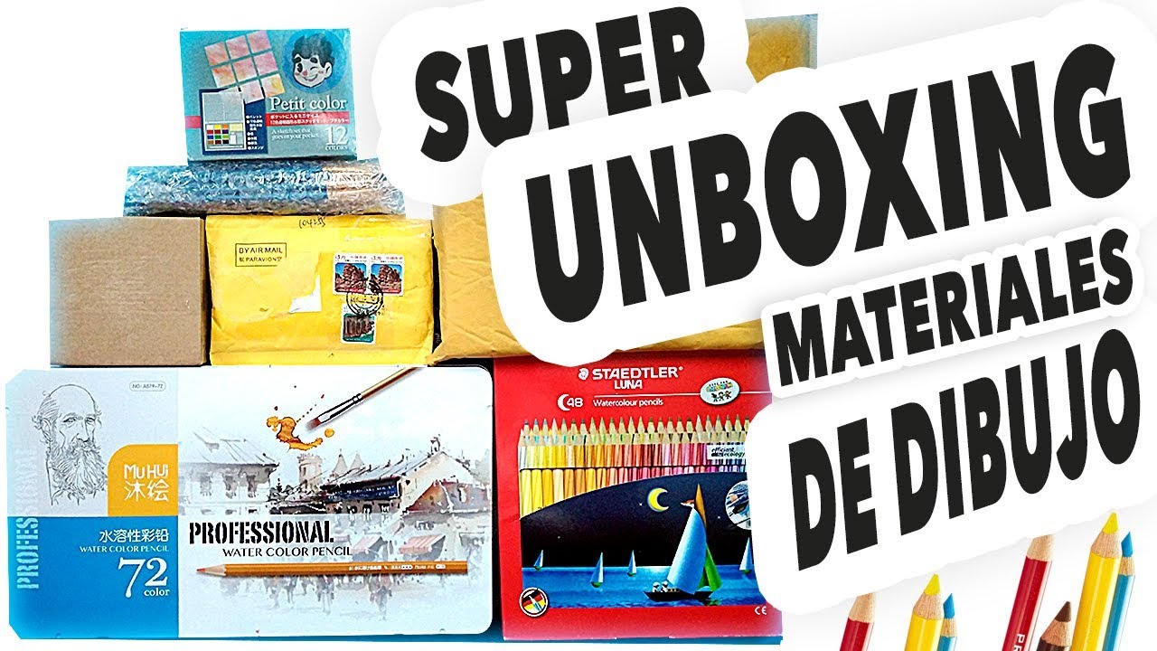 MEGA UNBOXING MATERIALES DE DIBUJO ACUARELA