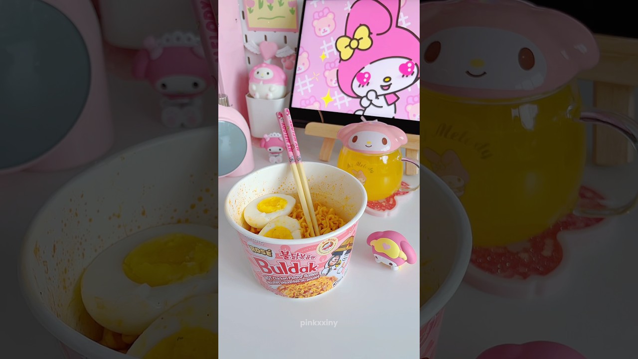 ramen 🍜🥢 #kawaii #aesthetic #pink #cute #shorts #mymelody #sanrio #asmrkeyboard