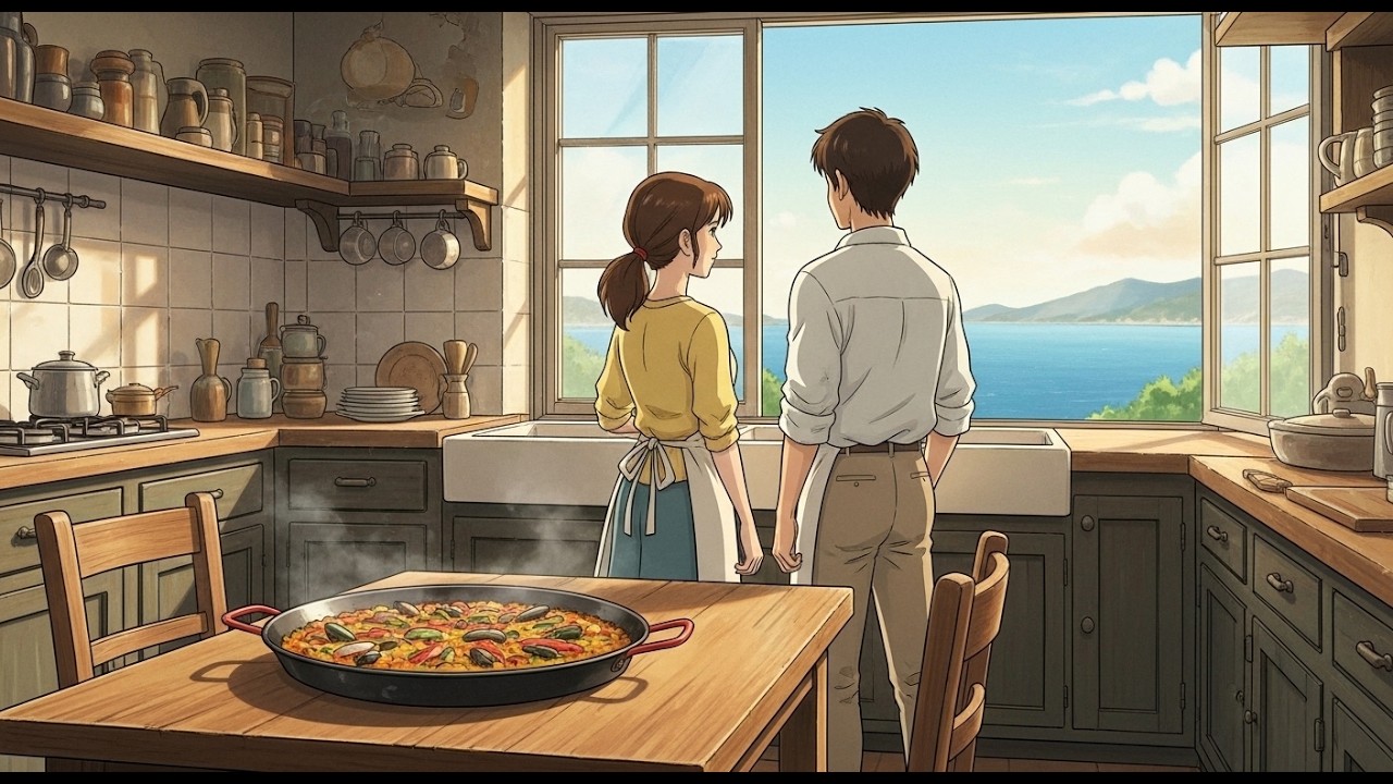 Golden Sunlight & Blue Mediterranean 🌊 Nostalgic Spanish Sunday ASMR