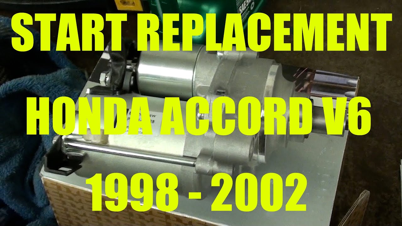 Honda Accord V6 3.0L Starter motor replacement.  Years 1998 - 2002.