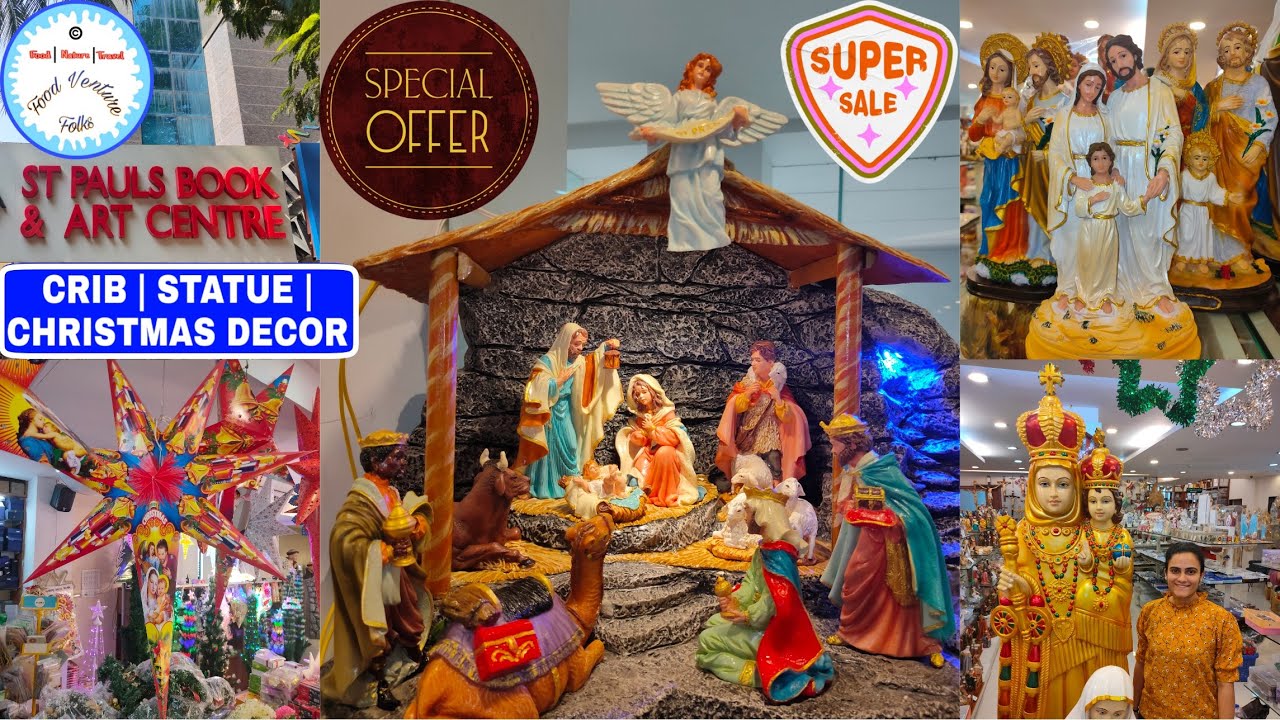 Christmas Tree | Decor | Lights | Crib Set, Statues, Bible at St Paul Bandra Christmas Discount.