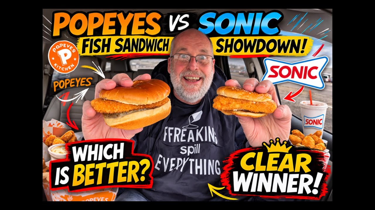 Противостояние Popeyes и Sonic: Рыбный сэндвич-битва | Тур «Рыбный сэндвич-бит» продолжается