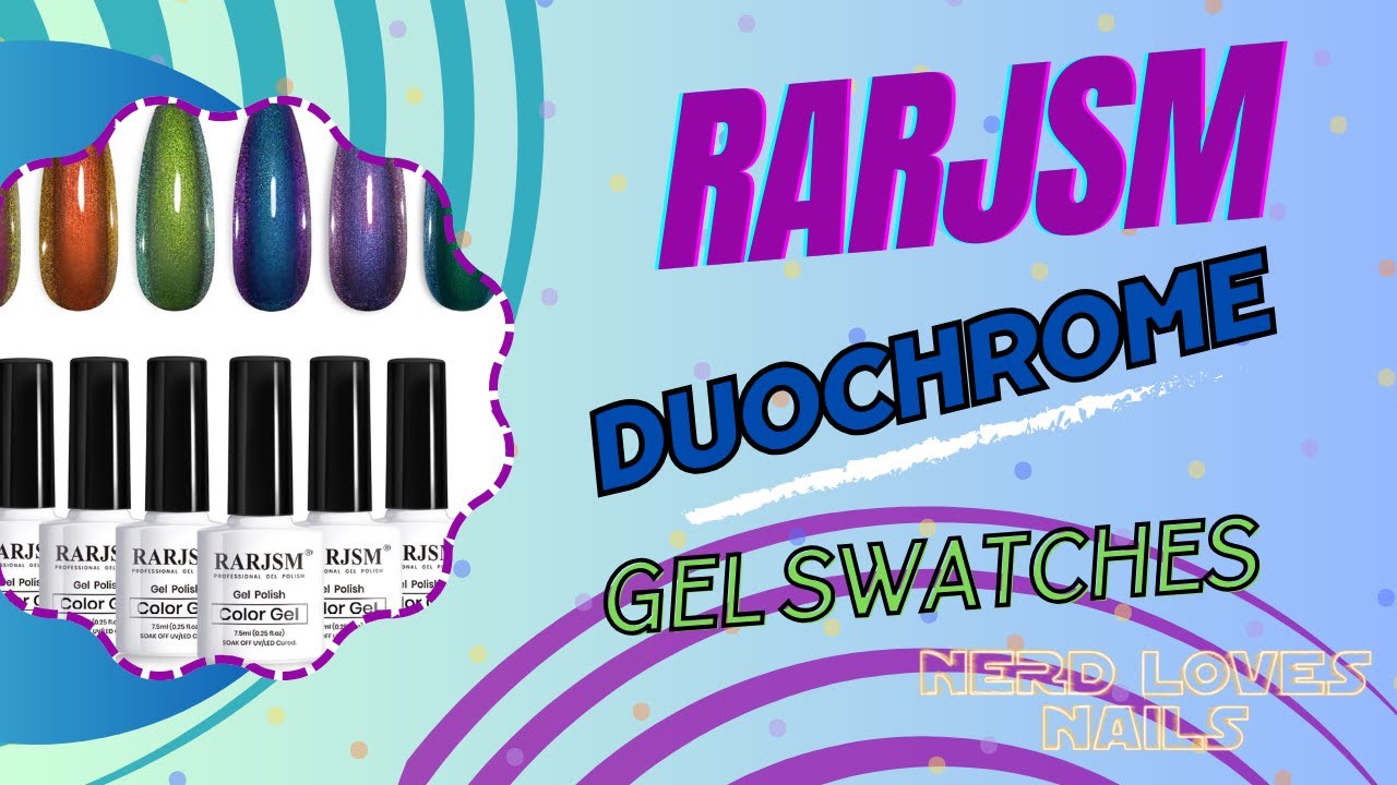 Rarjsm Multichrome Gel Swatches - Affordable Gel Polish from Amazon