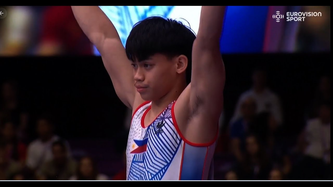 Karl Eldrew Yulo Floor Finals Winning Medal Display |World Jr Artistic Gymnastics Championship 2025 