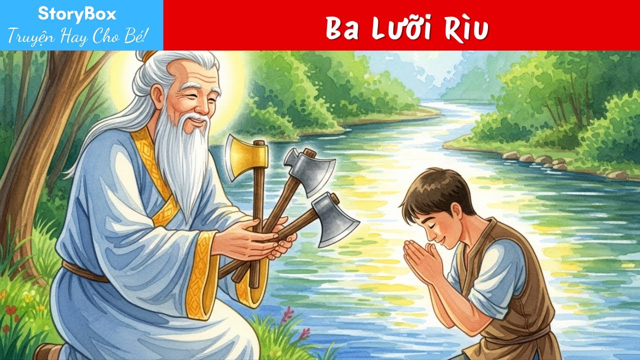 [Truyện Cổ Tích Việt Nam] Ba Lưỡi Rìu – Bài Học Về Lòng Trung Thực Cho Bé