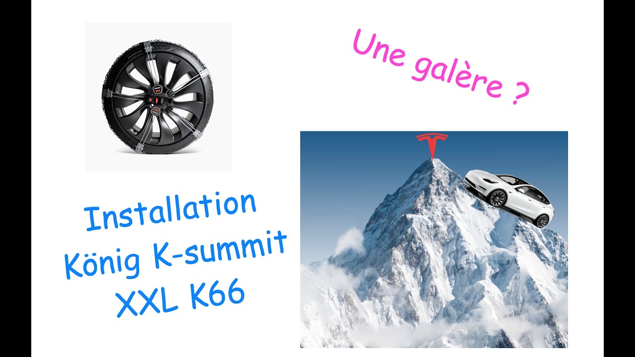 Tesla Model Y Performance - Premier montage des chaînes Konig