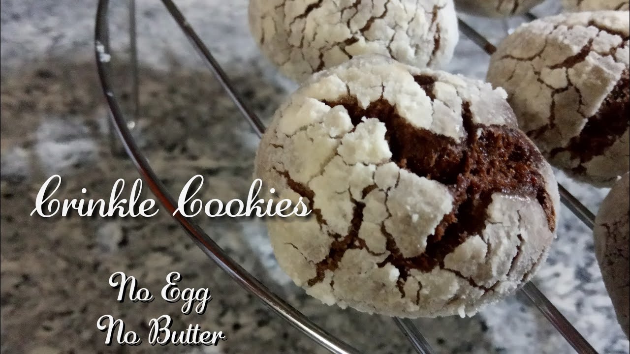 Eggless Chocolate Crinkle Cookies/Crinkle Cookies Recipe/No Egg,Butter, Baking Powder/Tea Time Snack