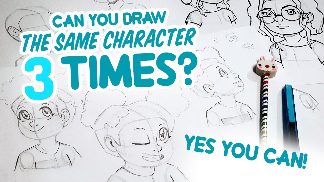 How to Draw a Character MORE THAN ONCE | Cartoon Faces