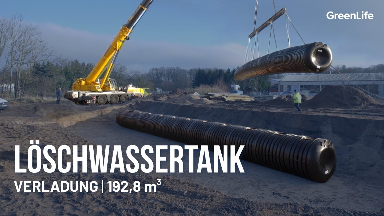 Zwei 99.800 Liter Löschwassertanks | Einbau in Groß Welzin