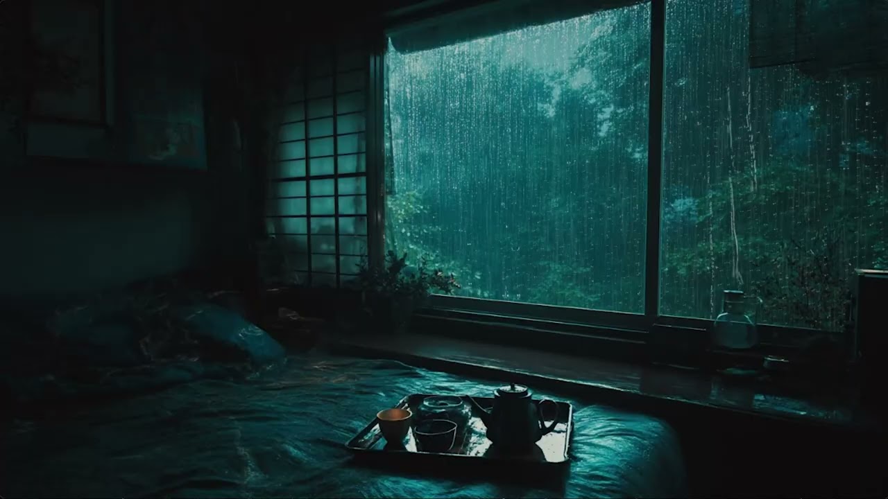 Rainy Night Bedroom Ambience (No Ads) | Deep Sleep, Relaxation & Focus
