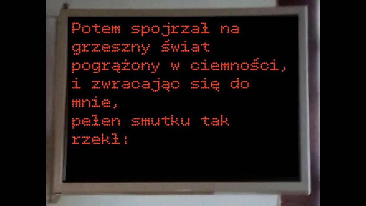 Pewnej nocy, łzy z oczu mych - organy