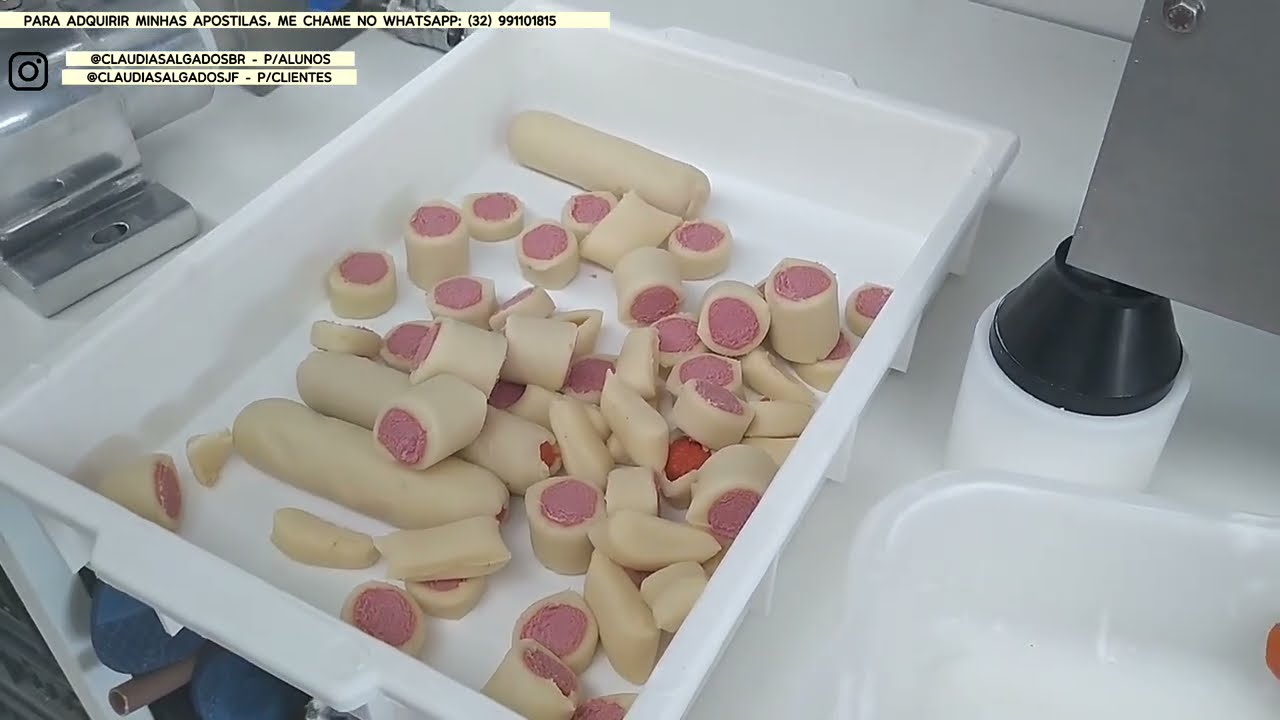 Fazendo salsicha na máquina de Salgados #consultomaq