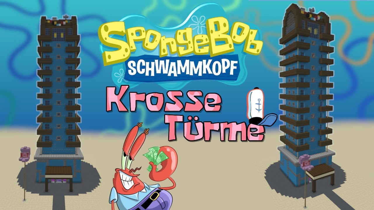 Minecraft Spongebob Schwammkopf | Bauanleitung für die Krossen Türme