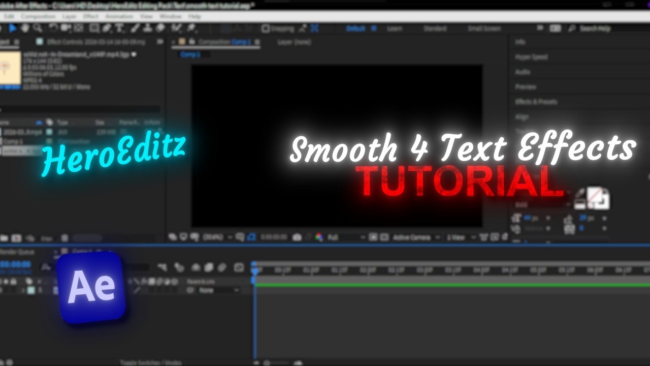 4 Smooth Text Effects I After Effects Tutorial | HeroTutorialz