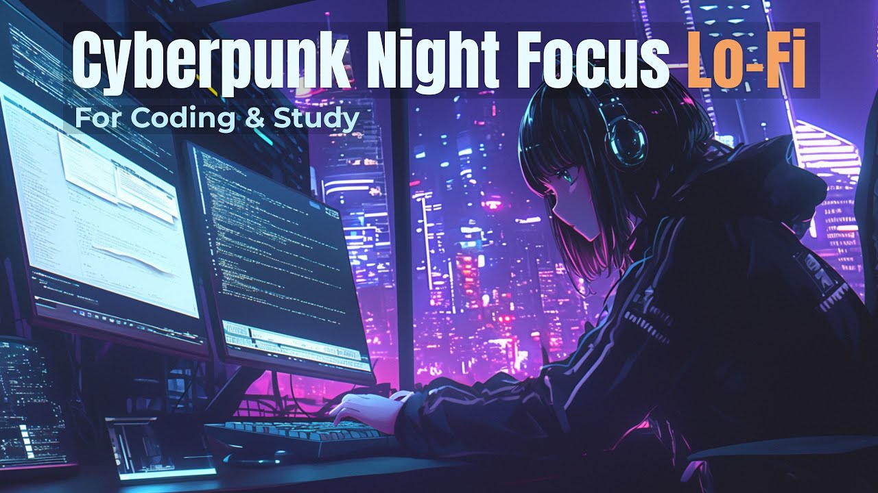 Midnight Cyberpunk Lo-Fi — Calm Ambient Beats for Focus, Study & Coding
