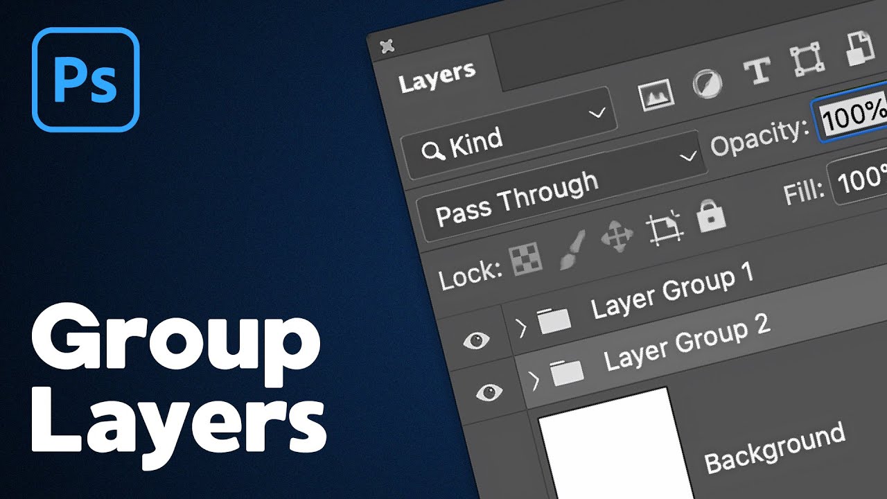 Как группировать слои в Photoshop