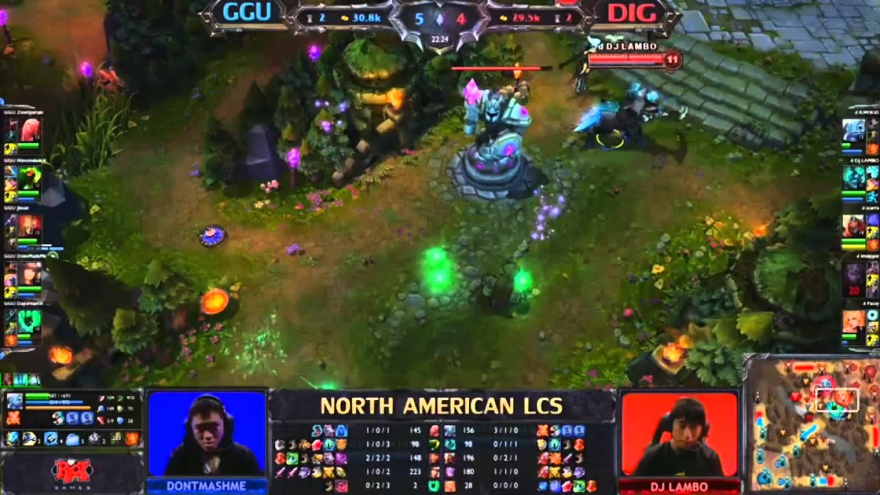 Good Game University vs Dignitas LCS  NA W9D2 *** NO PAUSES NO EXTRA COMENTARY ***