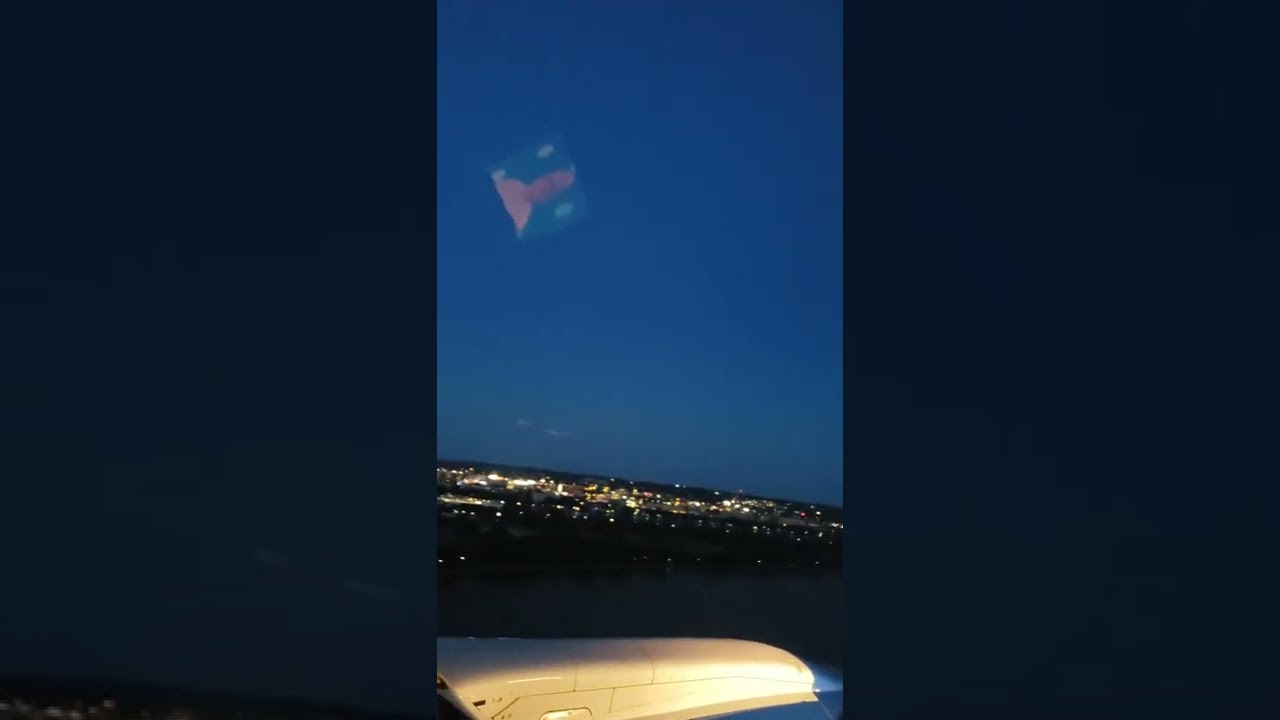 Beautiful Night View Landing at Washington Ragon Airport