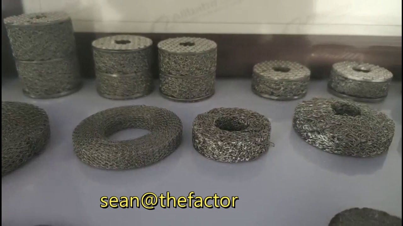 Knitted mesh compression filter accessories