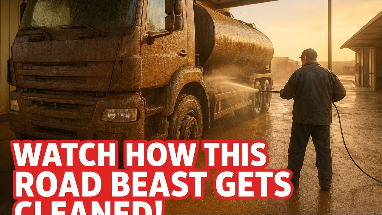 Transforming a Mud-Covered DONG FENG Truck! High-Pressure Wash Magic Revealed!