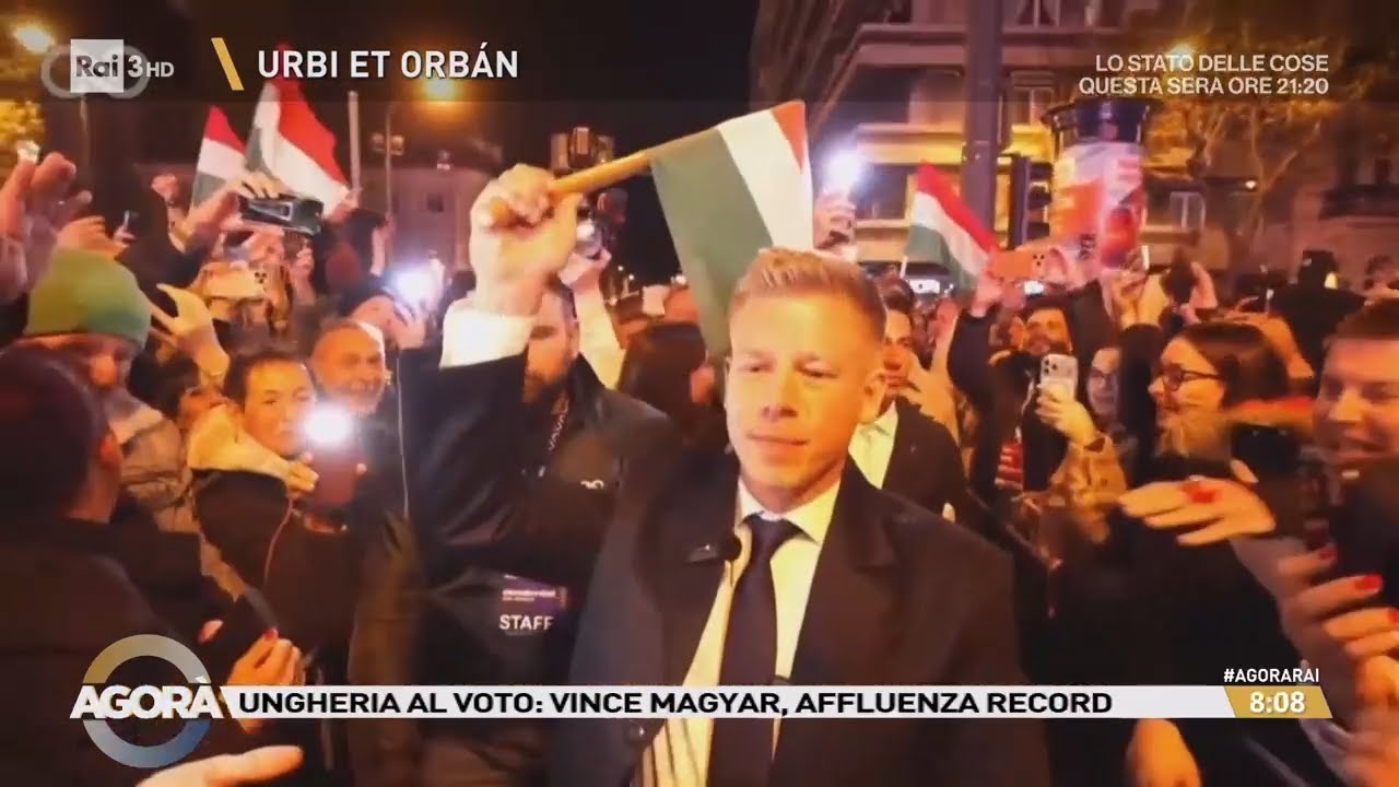 Ungheria al voto: chi &egrave; il vincitore Magyar, la reazione di Orban - Agor&agrave; 13/04/2026