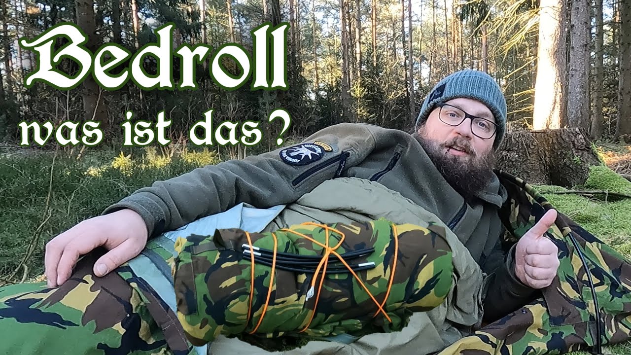 Meine BEDROLL für Bushcraft & Survival mit Holländischem Biwaksack, Schlafsack & Thermarest Matte
