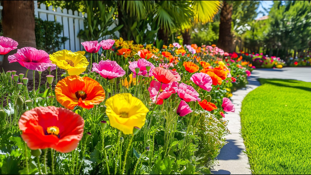Прогуляйтесь по этому цветущему саду 🌺. Спокойная тропинка, которая успокоит ваш разум ♥️