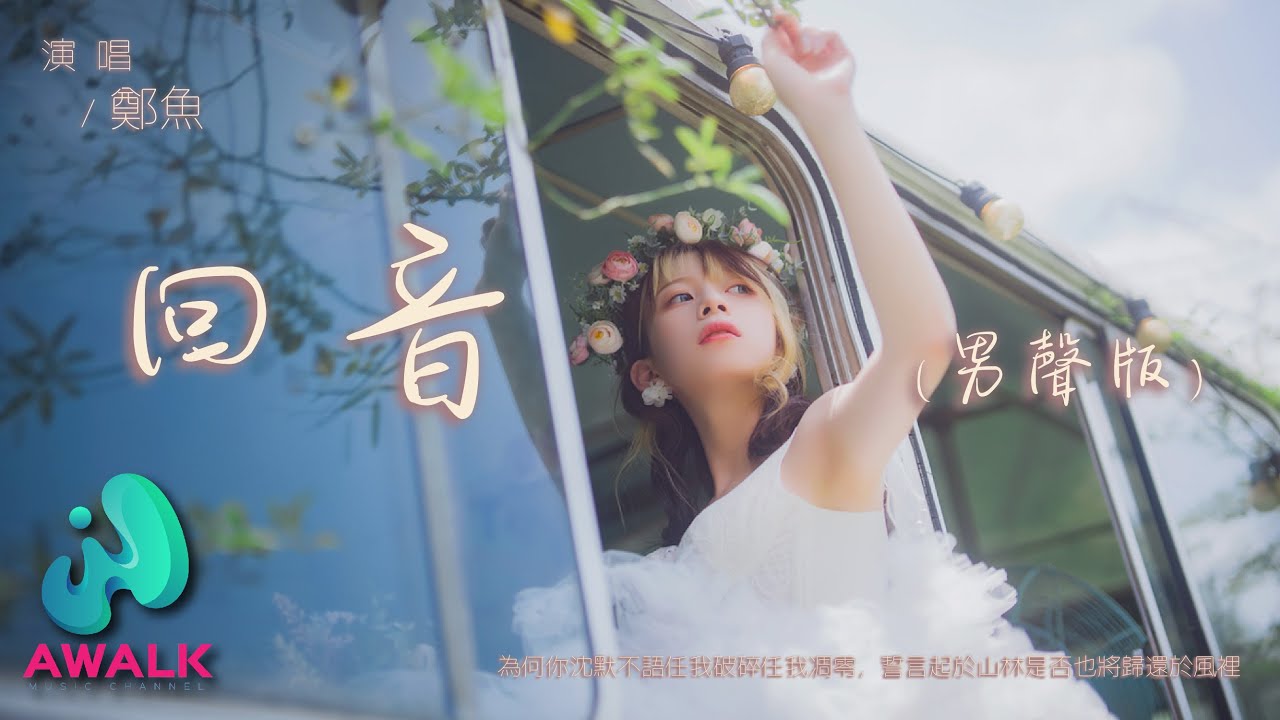 郑鱼 - 回音（男声版）（原唱：余又）『为何你沉默不语任我破碎任我凋零，誓言起于山林是否也将归还于风里。』【动态歌词 | Pinyin Lyrics】【一月新歌】【AWALK MUSIC】