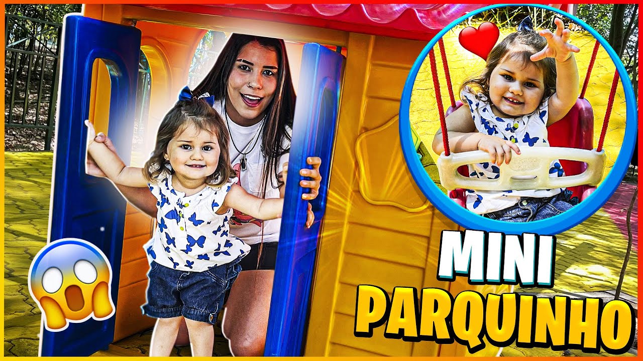 LEVEI MINHA IRMÃZINHA EM UM PARQUINHO INFANTIL DO TAMANHO DELA!!