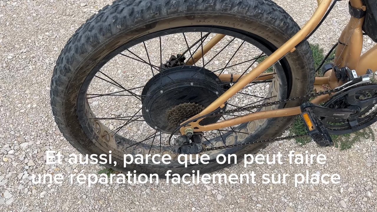 Comment réparer un pneu crevé d’un vtt électrique sans démonter la roue #velo #tips