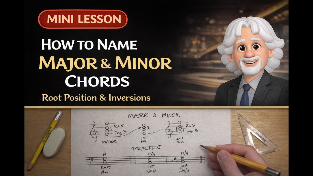 Major vs Minor Chords Explained – Root Position & Inversions