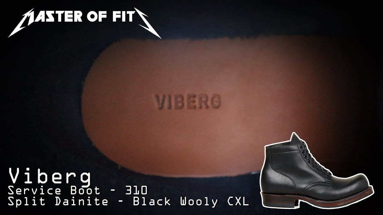 Viberg x Division Road   Service Boot  310  Split Dainite Horween Black Wooly CXL