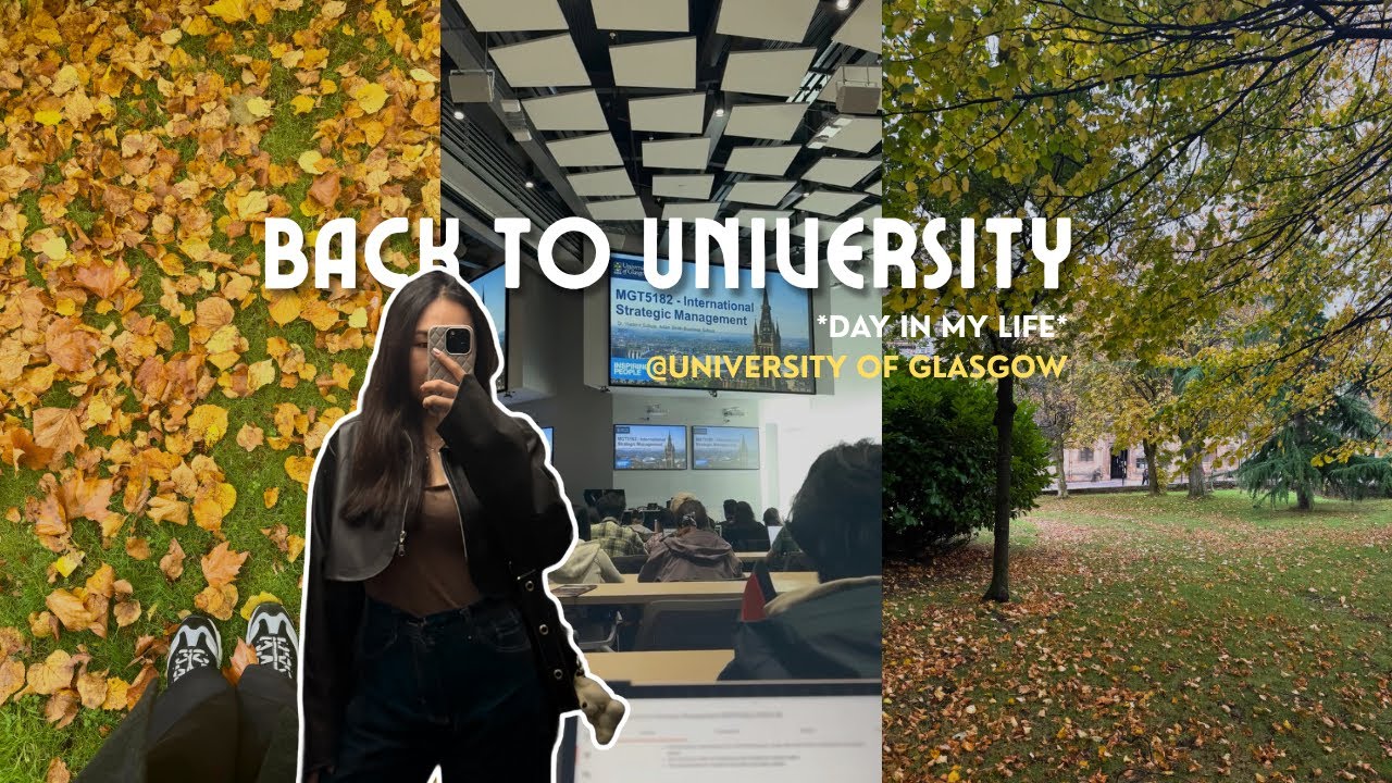 First day back at university 🎓 | studying at uofg, grocery shopping & cozy chill day in glasgow 🇬🇧