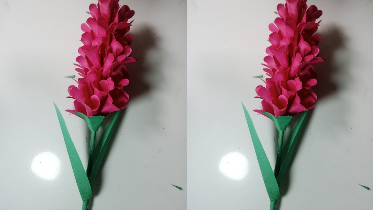  *Tall Pink Paper Hyacinth | DIY Cone Flower Craft