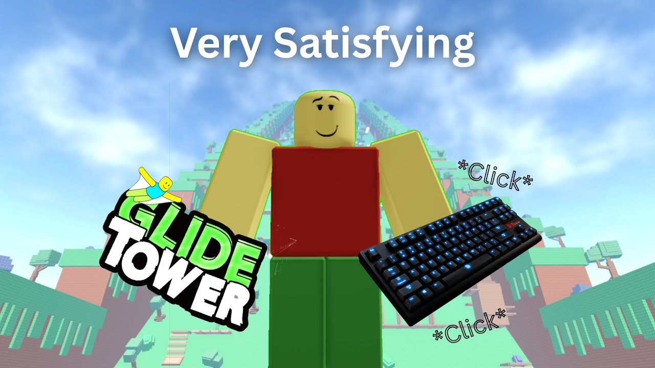 Roblox Glide Tower | ASMR Keyboard Gameplay (With Commentary)