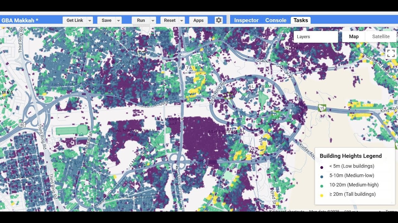 Download Building Data of Makkah City with GBA in Google Earth Engine