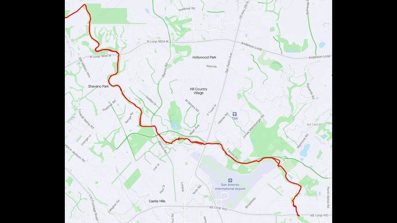San Antonio Salado Creek Greenway Eisenhower Park to Tobin Trailhead (16.7 Miles)