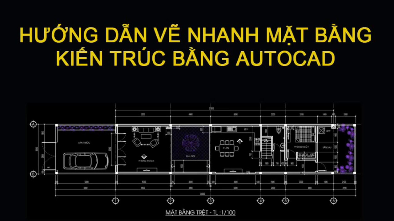 Cách vẽ nhanh autocad mặt bằng kiến trúc
