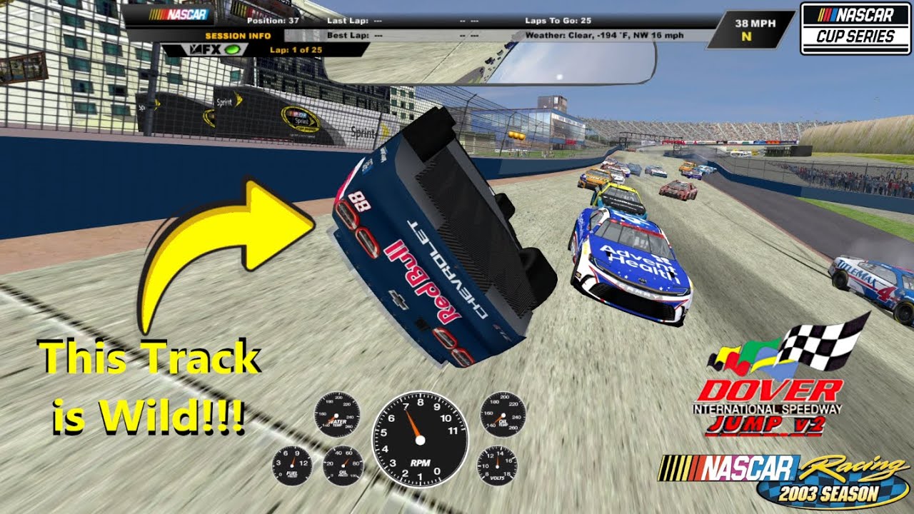 Dover Speedway (JUMP) Track 2025 NASCAR Cup Series!!! (NR2003) (Race View)