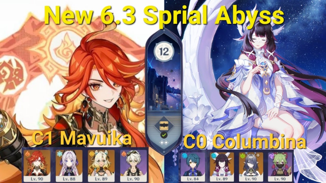 New 6.3 Spiral Abyss | Floor 12 | Ft. C1 Mavuika & C0 Columbina [Genshin Impact]