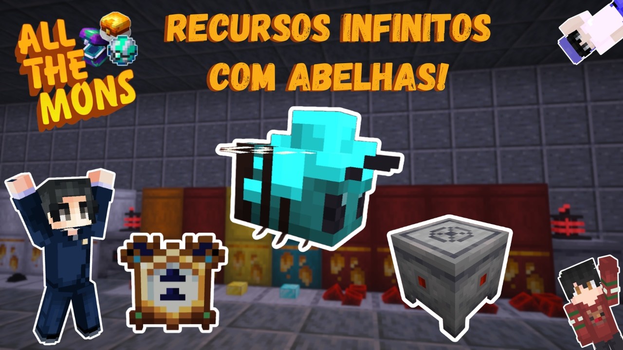 ZEREI O MOD DAS ABELHAS E FIZ RECURSOS INFINITOS! 🐝 ALL THE MONS #24