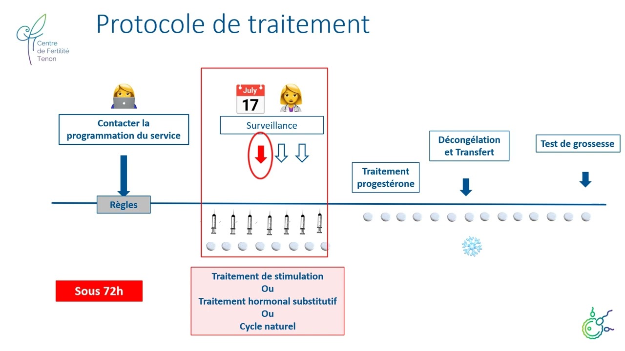Vidéo de programmation : Transfert d'Embryon Congelé.