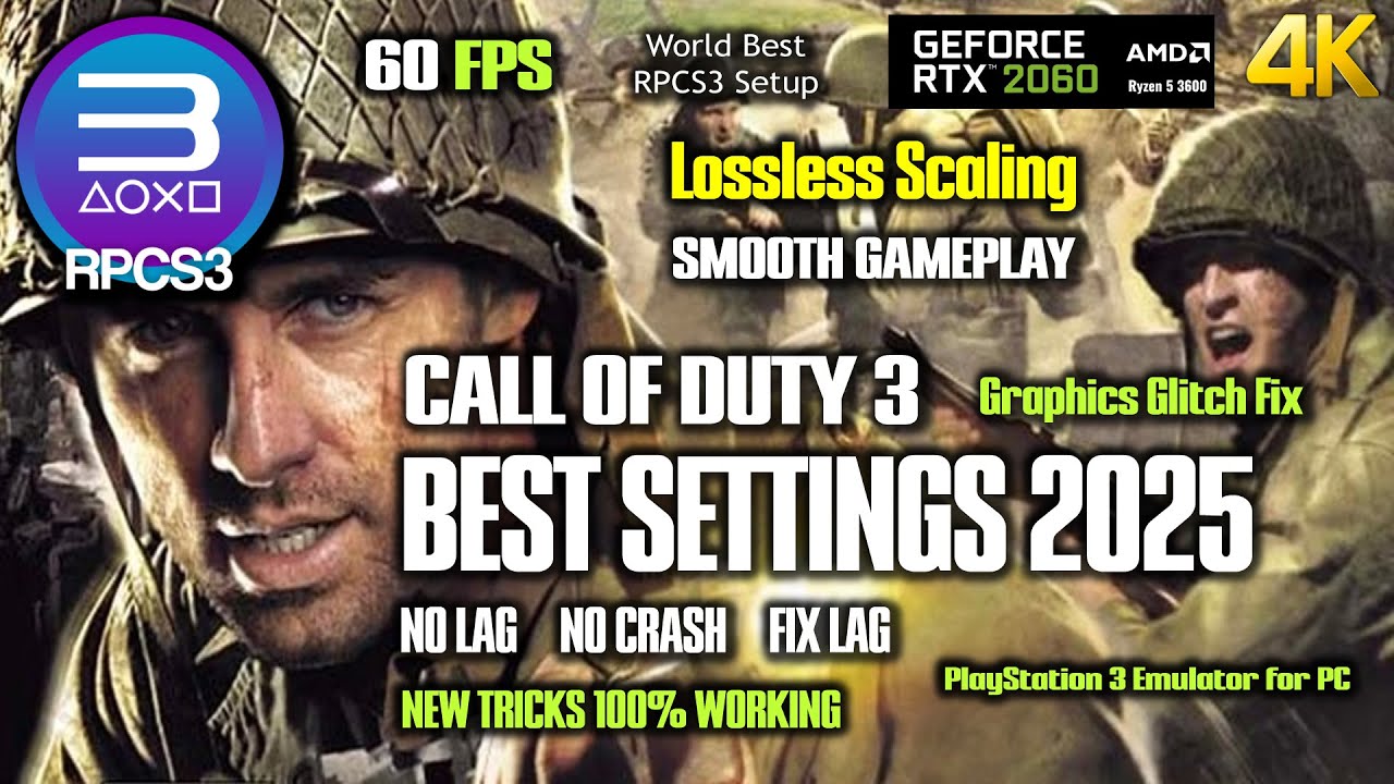 CALL OF DUTY 3 RPCS3 Лучшие настройки 2025 года | 60 кадров в секунду | Плавный игровой процесс |...