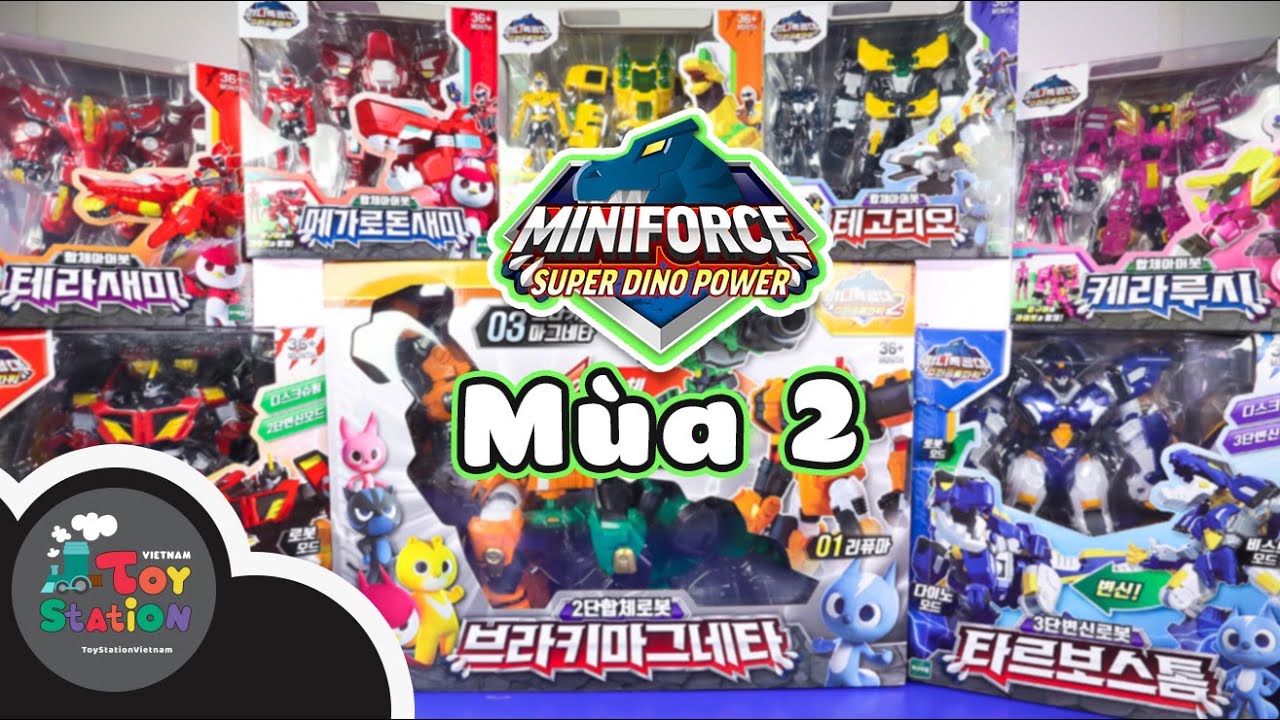 Review hết Miniforce mùa 2, Biệt Đội Siêu Nhân Nhí sức mạnh khủng long ToyStation 585