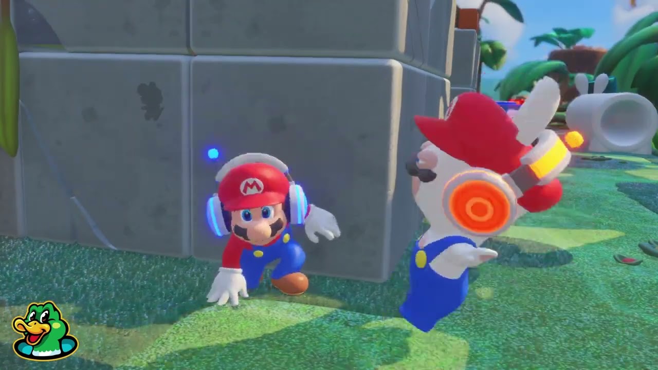 Mario + Rabbids Kingdom Battle 85 Ancient Gardens Versus Battle